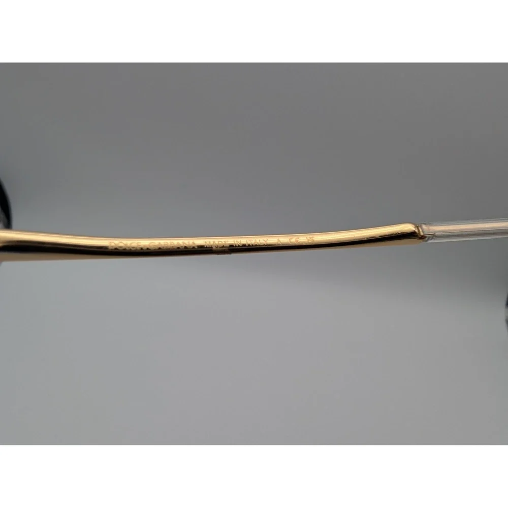 Dolce & Gabbana DG 5025 Clear Crystal Cat Eye Eyeglasses Gold Frame Women 53mm